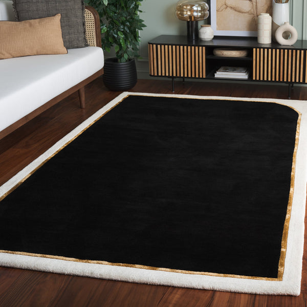 Safavieh Fifth Avenue Hand-tufted Area Rug - Modern Elegance In Rich Color, Perfect For Any Contemporary Space Black 90% Wool,10% Viscose Ftv752z-5