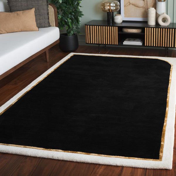 Safavieh Fifth Avenue Hand-tufted Modern Runner In Elegant Teal - Luxurious Wool And Viscose Blend For Home Black 90% Wool,10% Viscose Ftv752z-6