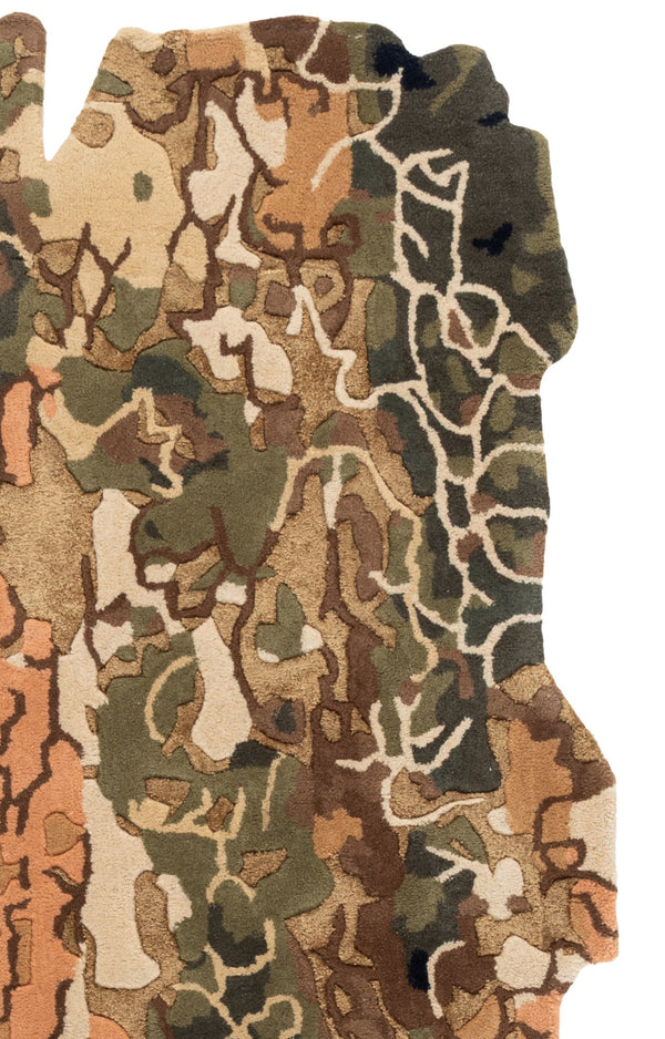 Safavieh Fifth Artisanal Hand-Tufted Green And Gold Area Rug — Low-Profile Wool Blend, Luxe Texture For Living Rooms 8'-0" x 10'-0" FTV754Y-8