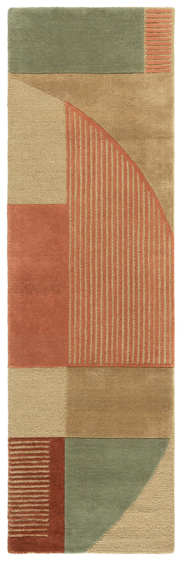 Safavieh Fifth Handcrafted Hand-Tufted Area Rug In Green And Pink Tones, Low‑Pile Viscose-Wool Blend Luxury Centerpiece 6'-0" x 6'-0" FTV851Y-6SQ