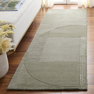 Safavieh Fifth Hand-Tufted Sage Beige Area Rug — Minimalist Viscose-Wool Blend, Low 0.5" Pile, Modern Calm DéCor 6'-0" x 9'-0" FTV852W-6