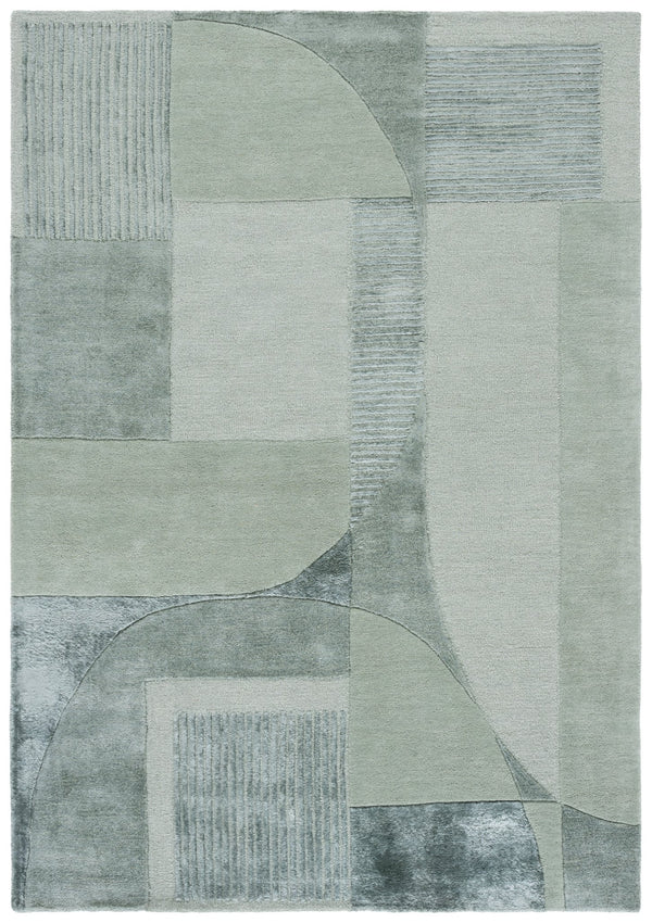 Safavieh Fifth Hand-Tufted Sage Beige Area Rug — Minimalist Viscose-Wool Blend, Low 0.5" Pile, Modern Calm DéCor 6'-0" x 9'-0" FTV852W-6
