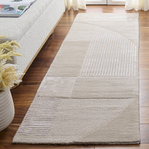 Safavieh Fifth Refined Hand-Tufted Beige Runner With Low-Profile Pile, Viscose-Wool Blend For Softness & Sheen 2'-3" x 8'-0" FTV853B-28