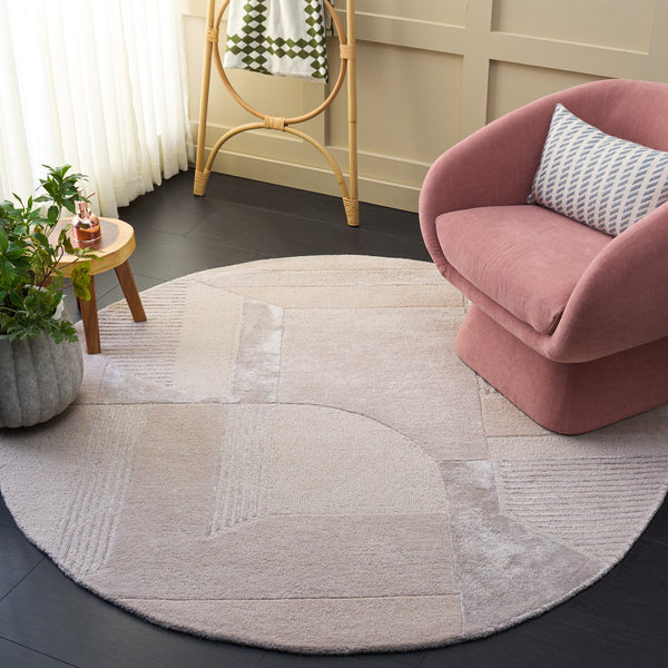 Safavieh Fifth Hand-Tufted Area Rug In Beige And Light Brown—Low-Profile Natural Fibers, Soft Sheen, Durable Flair 9'-0" x 12'-0" FTV854B-9