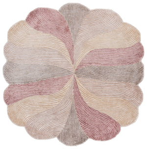 Safavieh Fifth Avenue Hand-Tufted Round Rug In Rust And Green Tones — Low 3/8" Pile, Viscose-Wool Blend Accent Piece 6'-0" x 6'-0" FTV855P-6R