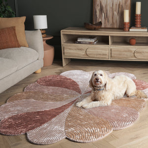 Safavieh Fifth Hand‑Tufted Oval Rug 5X8 Rust Beige — Low‑Pile Wool‑Viscose Blend, Artisanal Cozy Modern Elegance FTV856P-5OV
