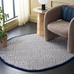 Safavieh Fifth Avocado Grey-Blue Hand‑Tufted Accent Rug — Soft Viscose Wool Blend, Low Pile, Modern Calm Appeal 6'-0" x 6'-0" FTV859F-66S