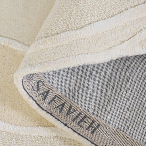 Safavieh Fifth Hand-Tufted 950A Oval Ivory Beige Rug — Wool-Cotton- Viscose Blend, Plush 5/8" Pile For Timeless Warmth And Soft Texture 8'-0" x 10'-0" FTV950A-8OV