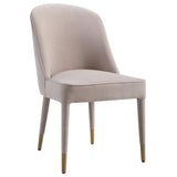 Uttermost Brie Armless Chair, Champagne Set Of 2 23593-2 FABRIC,FOAM,STAINLESS STEEL