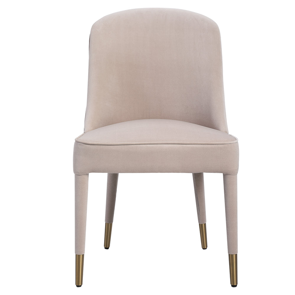Uttermost Brie Armless Chair, Champagne Set Of 2 23593-2 FABRIC,FOAM,STAINLESS STEEL