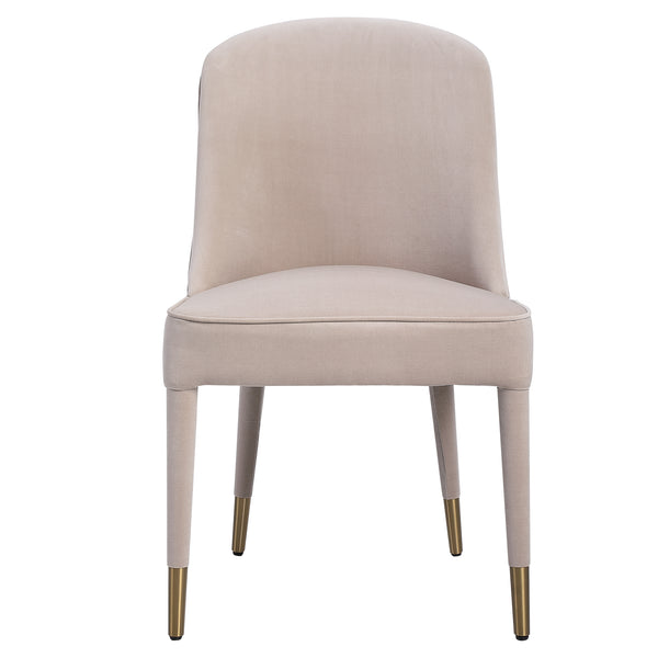 Uttermost Brie Armless Chair, Champagne Set Of 2 23593-2 FABRIC,FOAM,STAINLESS STEEL