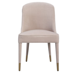 Uttermost Brie Armless Chair, Champagne Set Of 2 23593-2 FABRIC,FOAM,STAINLESS STEEL