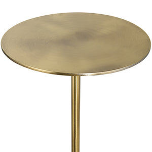 Uttermost Gimlet Brass Drink Table 25181 Metal,Marble,Solid Brass