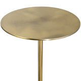 Uttermost Gimlet Brass Drink Table 25181 Metal,Marble,Solid Brass