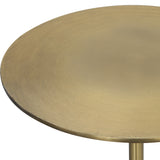 Uttermost Gimlet Brass Drink Table 25181 Metal,Marble,Solid Brass