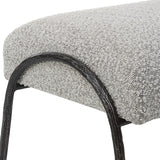 Uttermost Jacobsen Modern Gray Bench 23685 FABRIC,FOAM, PLYWOOD,IRON