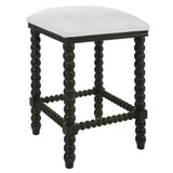 Uttermost Pryce Black Backless Counter Stool 23684 RUBBER WOOD，PLYWOOD，FABRIC，FOAM，HARDWARD