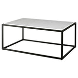 Uttermost Vola Modern White Marble Coffee Table 25191 MARBLE, IRON