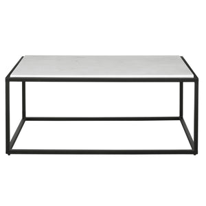 Uttermost Vola Modern White Marble Coffee Table 25191 MARBLE, IRON