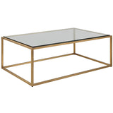 Uttermost Bravura Gold Coffee Table 25195 IRON,TEMPERED GLASS