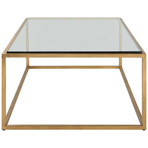 Uttermost Bravura Gold Coffee Table 25195 IRON,TEMPERED GLASS
