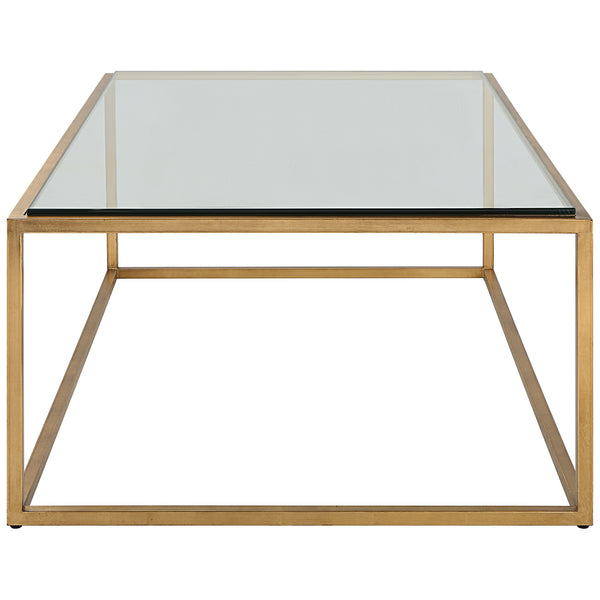 Uttermost Bravura Gold Coffee Table 25195 IRON,TEMPERED GLASS