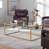 Uttermost Bravura Gold Coffee Table 25195 IRON,TEMPERED GLASS