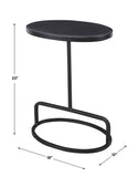 Uttermost Jessenia Black Marble Accent Table 25207 MARBLE, IRON