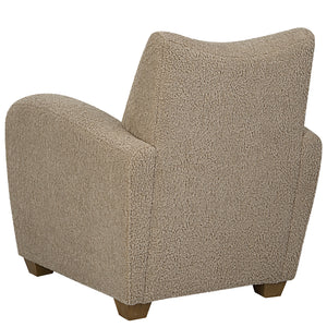 Uttermost Teddy Latte Accent Chair 23694 RUBBER WOOD，PLYWOOD，FABRIC，FOAM，HARDWARE