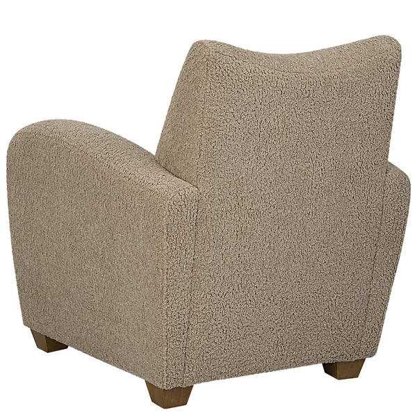 Uttermost Teddy Latte Accent Chair 23694 RUBBER WOOD，PLYWOOD，FABRIC，FOAM，HARDWARE