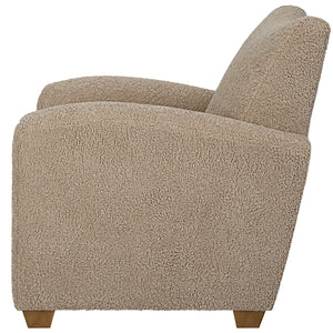 Uttermost Teddy Latte Accent Chair 23694 RUBBER WOOD，PLYWOOD，FABRIC，FOAM，HARDWARE