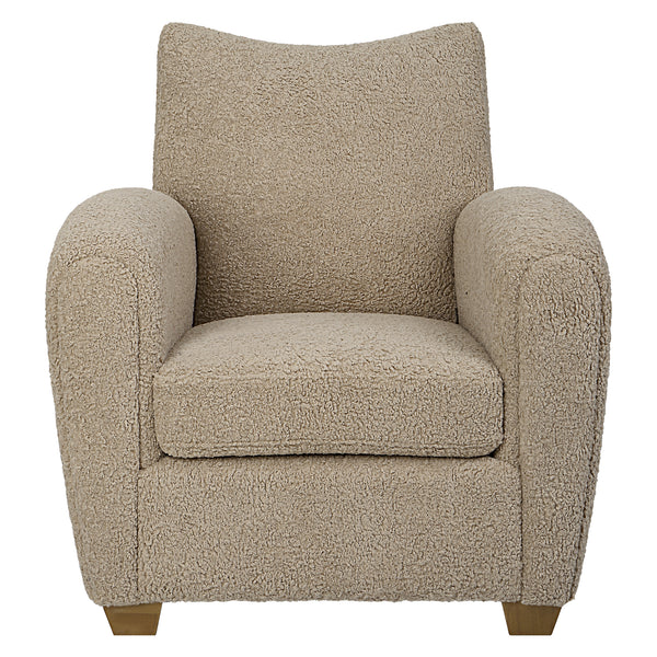 Uttermost Teddy Latte Accent Chair 23694 RUBBER WOOD，PLYWOOD，FABRIC，FOAM，HARDWARE