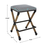 Uttermost Braddock Backless Counter Stool 23711 MDF, FARBIC, IRON,FOAM,ROPE