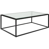 Uttermost Bravura Black Coffee Table 25196 IRON,TEMPERED GLASS