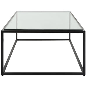 Uttermost Bravura Black Coffee Table 25196 IRON,TEMPERED GLASS
