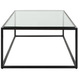 Uttermost Bravura Black Coffee Table 25196 IRON,TEMPERED GLASS