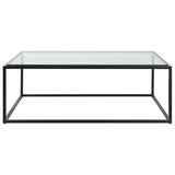 Uttermost Bravura Black Coffee Table 25196 IRON,TEMPERED GLASS