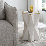 Uttermost Capella White Accent Table 25200 MDF AND PU