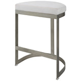 Uttermost Ivanna Backless Silver Counter Stool 23687 Metal&MDF&Cushion