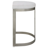 Uttermost Ivanna Backless Silver Counter Stool 23687 Metal&MDF&Cushion