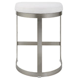 Uttermost Ivanna Backless Silver Counter Stool 23687 Metal&MDF&Cushion