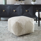 Uttermost Sovanna Geometric Pouf 23971 WOOL, POLYSTYRENE, COTTON