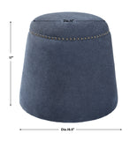 Uttermost Gumdrop Denim Ottoman 23708 PLYWOOD,FABRIC,FOAM,NAILS