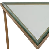 Uttermost Giza Triangular Drink Table 25209 Iron,Glass