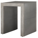 Uttermost Aerina Modern Gray End Table 25214 MIX WOOD WITH TSCA TITLE VI, FAUX SHAGREEN, AND VENEER