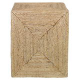 Uttermost Rora Coastal Woven Side Table 25205 PLYWOOD AND BANANA PLANT