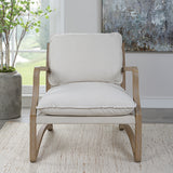 Uttermost Melora Solid Oak Accent Chair 23712 OAK SOLID WOOD,FABRIC,METAL,FOAM,HARDWARE