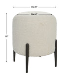 Uttermost Arles White Shearling Ottoman 23715 HARDWOOD,PLYWOOD,FABRIC,FOAM,HARDWARE