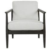 Uttermost Brunei White Accent Chair 23696 OAK WOOD,FABRIC,FOAM,FIBER,HARDWARE