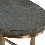 Uttermost Taja Walnut Oval Desk 25198 MDF,ACACIA VENEER,BRUSHED STAINLESS STEEL